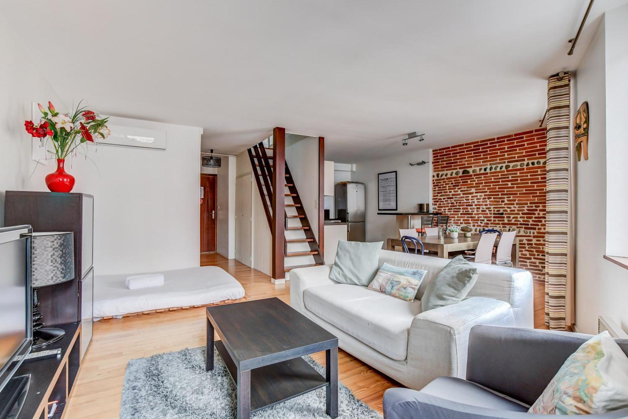 Duplex Tolosa - Pont-Neuf, Dome De La Grave, 2 Bdrs 85M2, Ac, Free Private Car Park - T3 85M2 Avec Clim, Parking Prive Gratuit Buitenkant foto